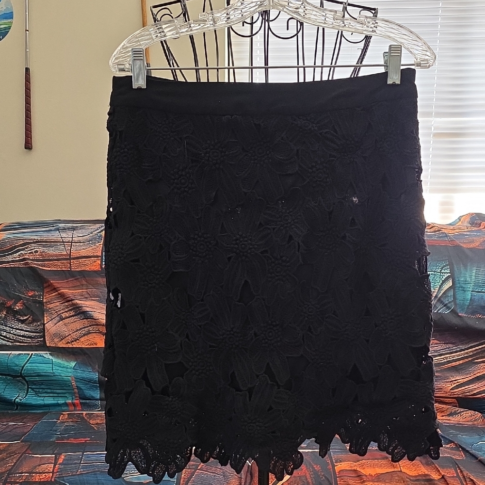 Elegant Black Lace Skirt Womens Love J In Large
